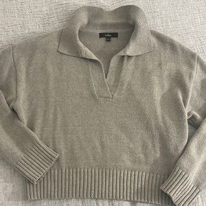 Lulus grey knit v neck sweater